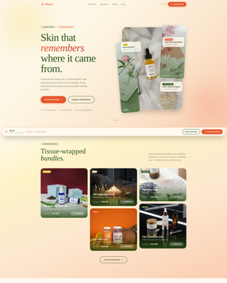 Bloom - Radiant Organic Landing Page Template