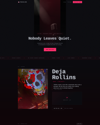 Punchline - Electric Comedy Landing Page Template