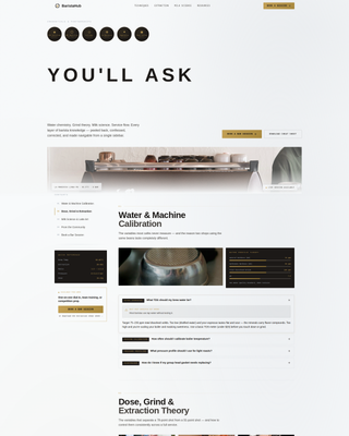 Barista - Credentialed Scheduling Landing Page Template