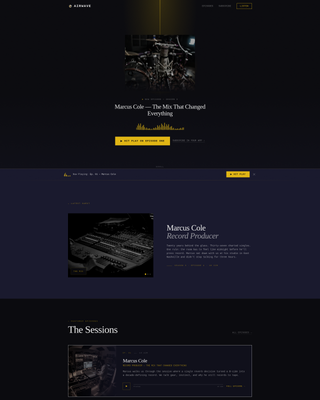 Airwave — Epic Music Podcast Landing Page Template