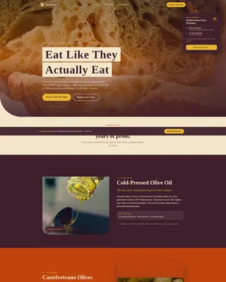 Cosecha - Mediterranean Pantry Workshop Landing Page Template