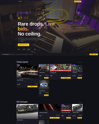 Bid - Electrifying Electronics Landing Page Template