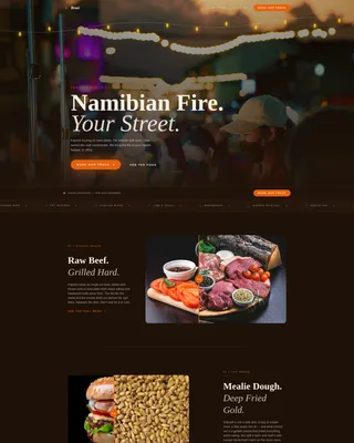 Braai — Street Food Truck Landing Page Template