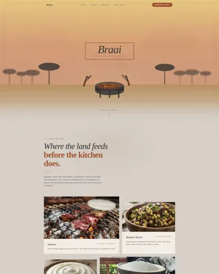 Braai — Signature Namibian Dining Landing Page Template