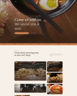 Broth — Premium Ramen Experience Landing Page Template