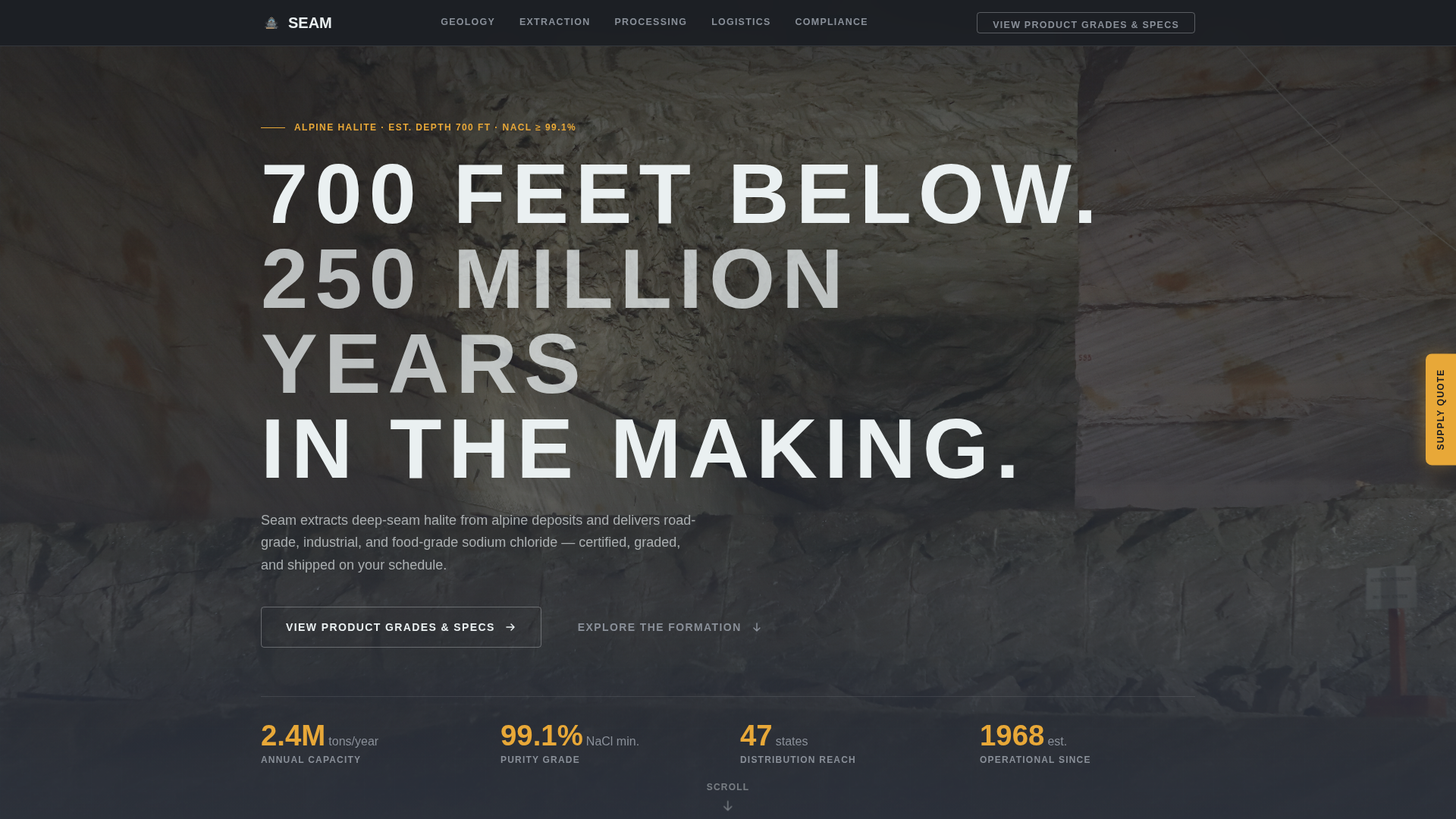 Extract — Precision Salt Mining Landing Page Template