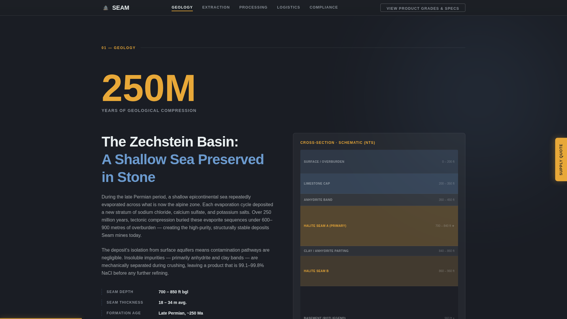 Extract — Precision Salt Mining Landing Page Template