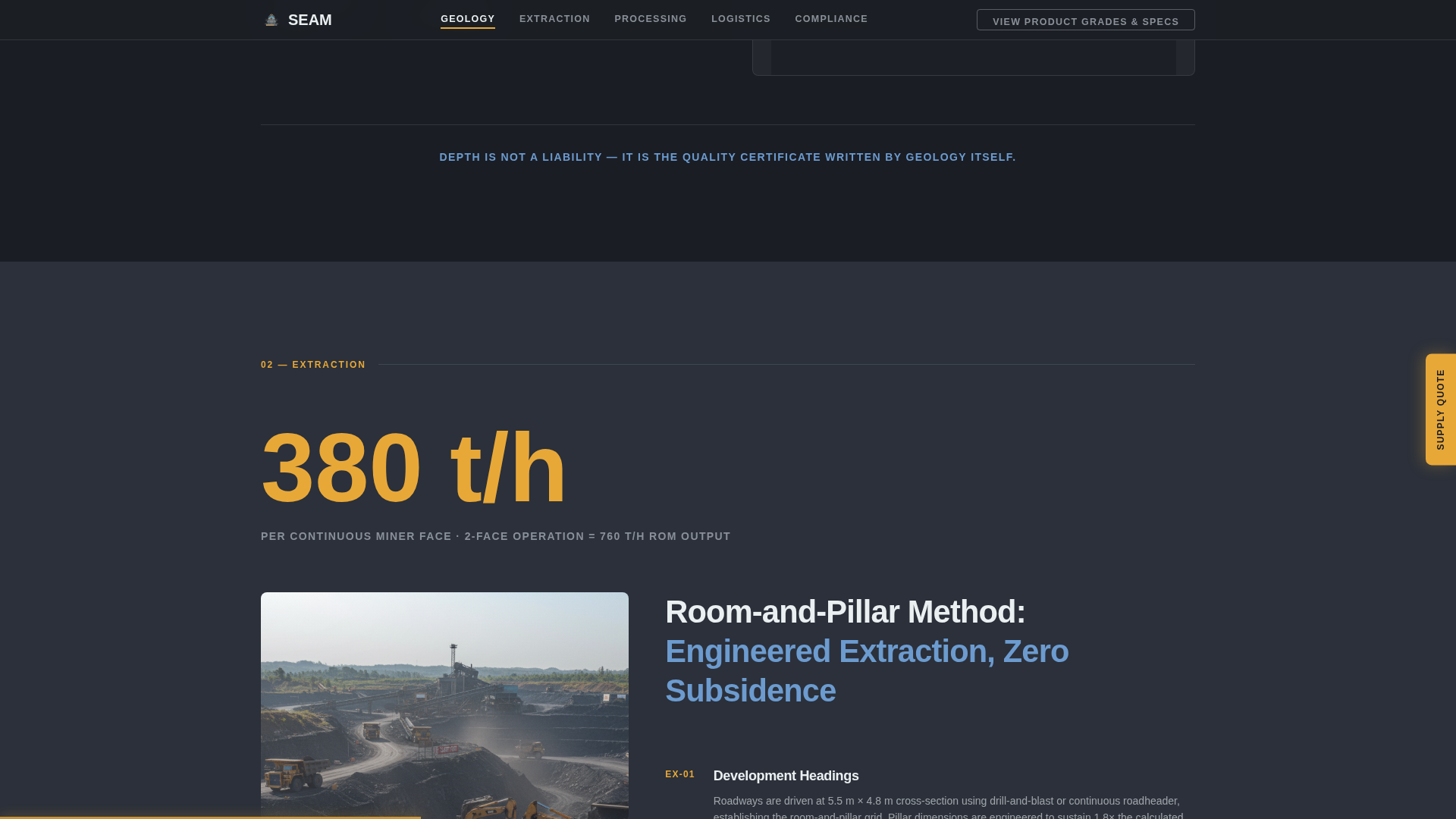Extract — Precision Salt Mining Landing Page Template
