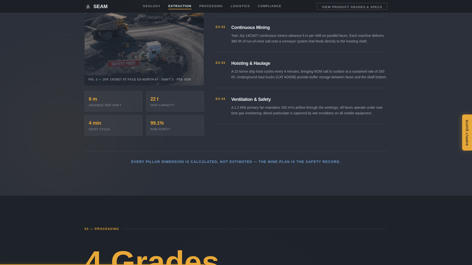 Extract — Precision Salt Mining Landing Page Template