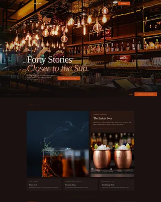 Apex — Elegant Cocktail Lounge Landing Page Template