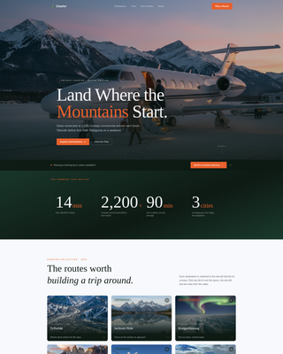 Ascend — Elite Aviation Services Landing Page Template