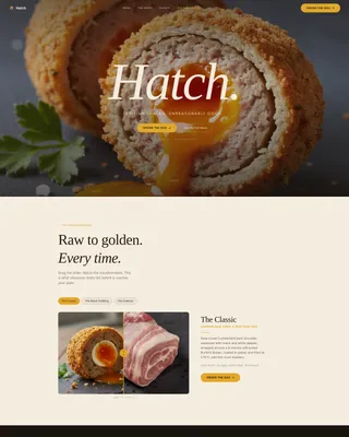 Crunch — Handmade British Bakery Landing Page Template