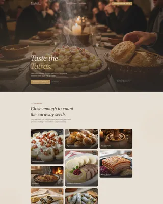 Bohemian — Artisanal Slovak Kitchen Landing Page Template