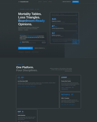 Actuary Booking Website Template