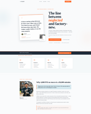 Blast - Highpressure Washing Landing Page Template