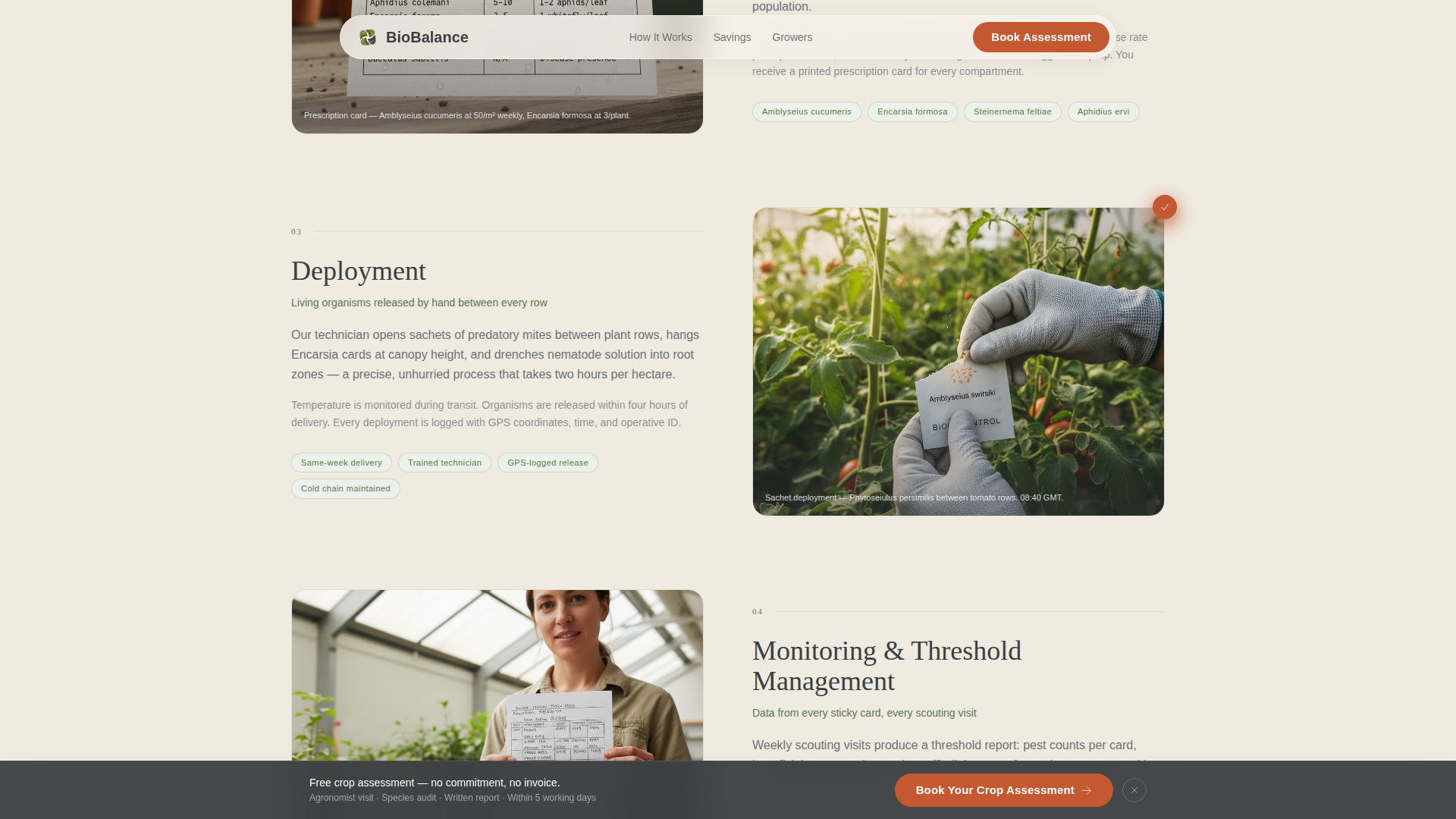 Pest & Crop Protection Booking Website Template