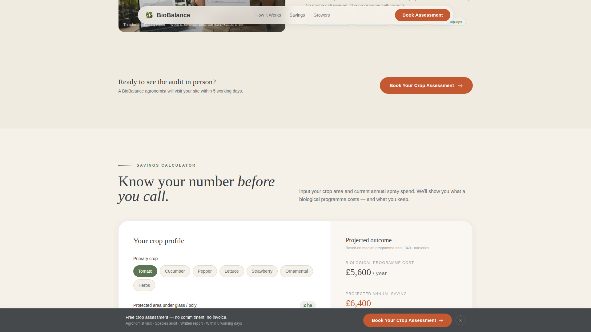 Pest & Crop Protection Booking Website Template