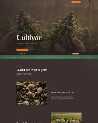 Cannabis Industry Booking Website Template
