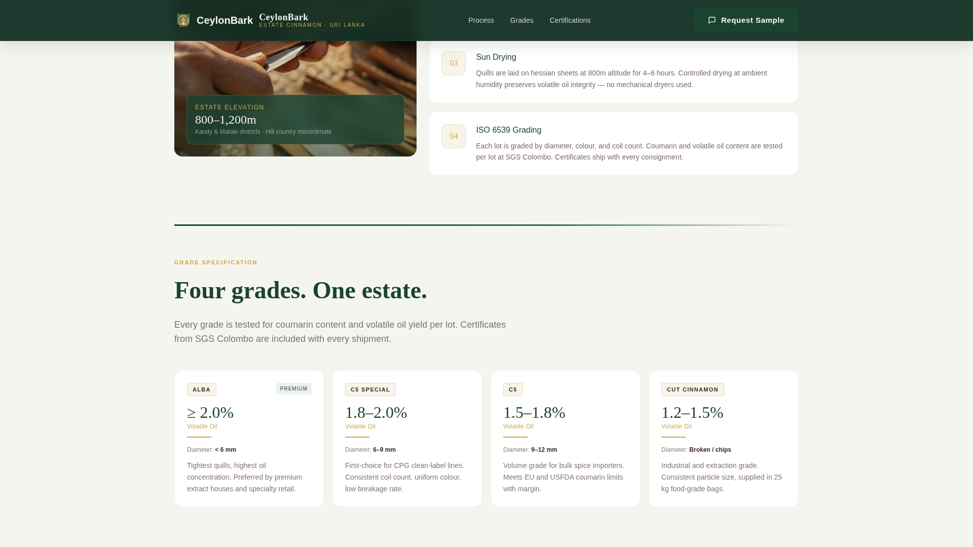 Spice & Herb Farm Specialist Professional Website Template
