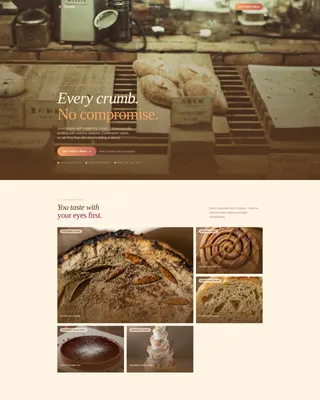 Crumb — Retro Vegan Baking Landing Page Template