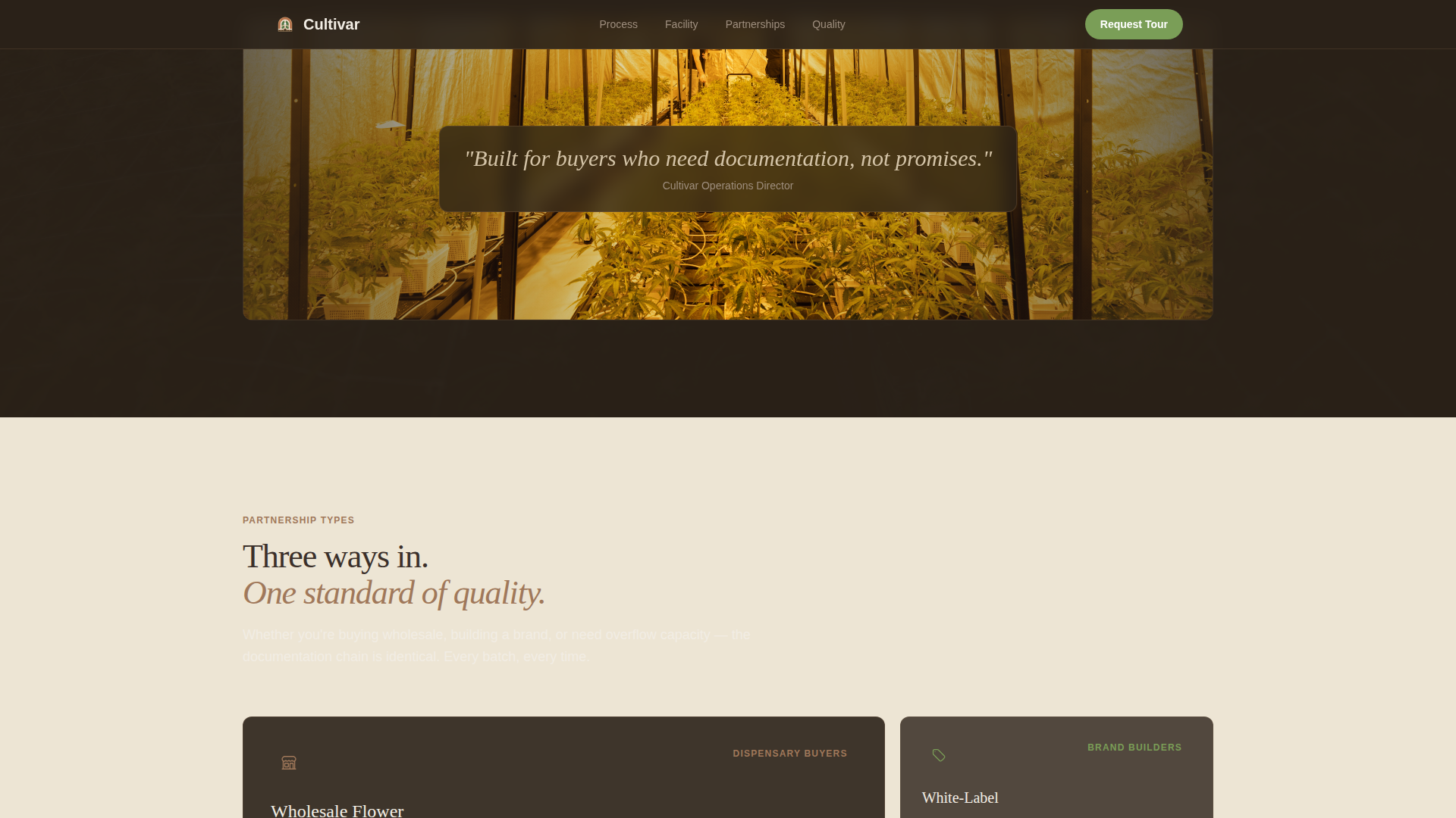 Cannabis Cultivation & Production Professional Website Template