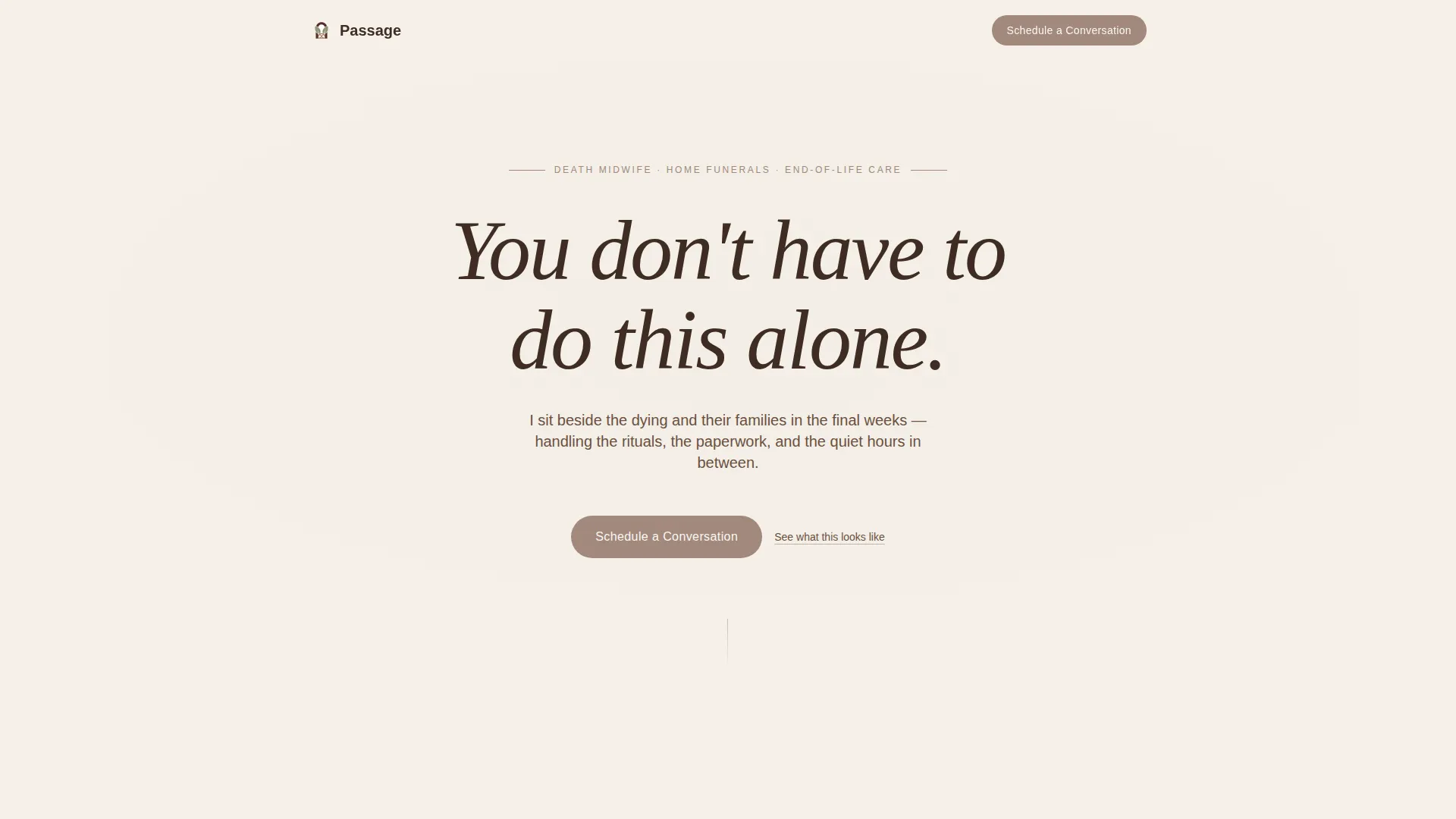 Doula — Death Midwife Service Landing Page Template