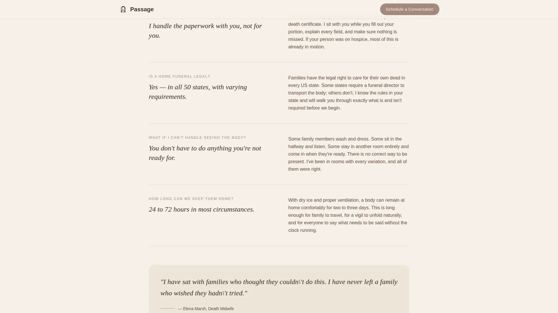 Doula — Death Midwife Service Landing Page Template