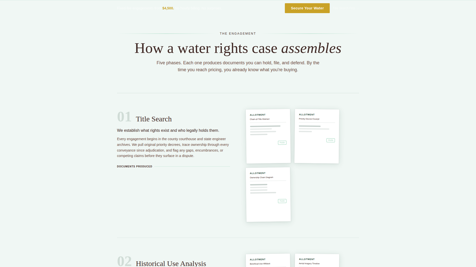 Allotment - Trusted Waterrights Landing Page Template