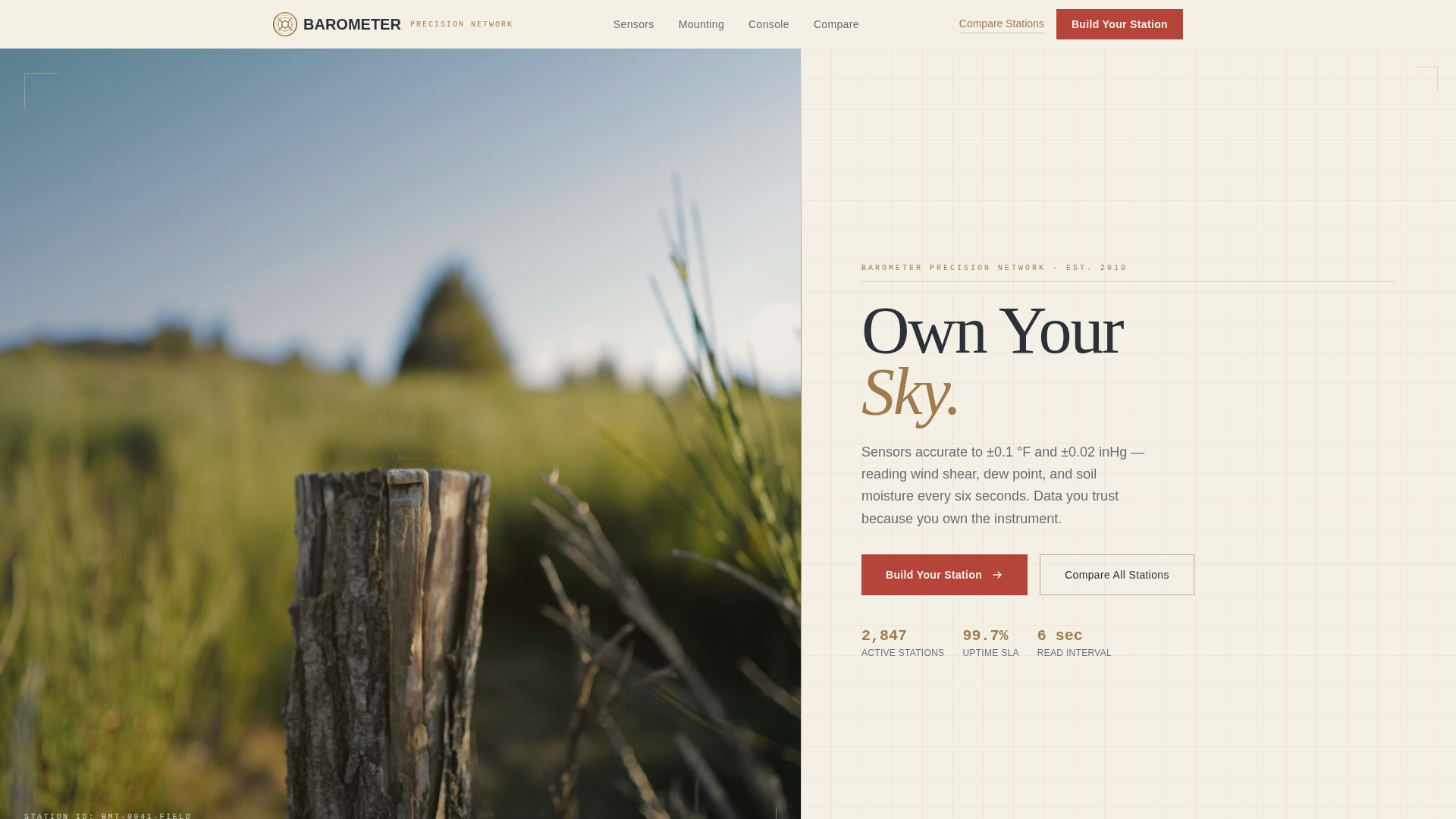 Climate & Environmental Monitoring Specialist Professional Website Template