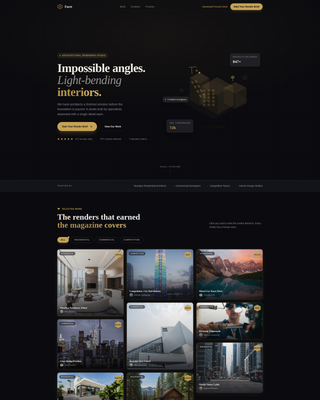 3D Visualization & Rendering Portfolio Website Template