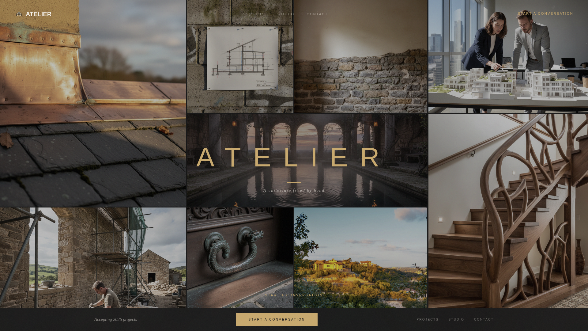 Craftsman Architecture Booking Website Template