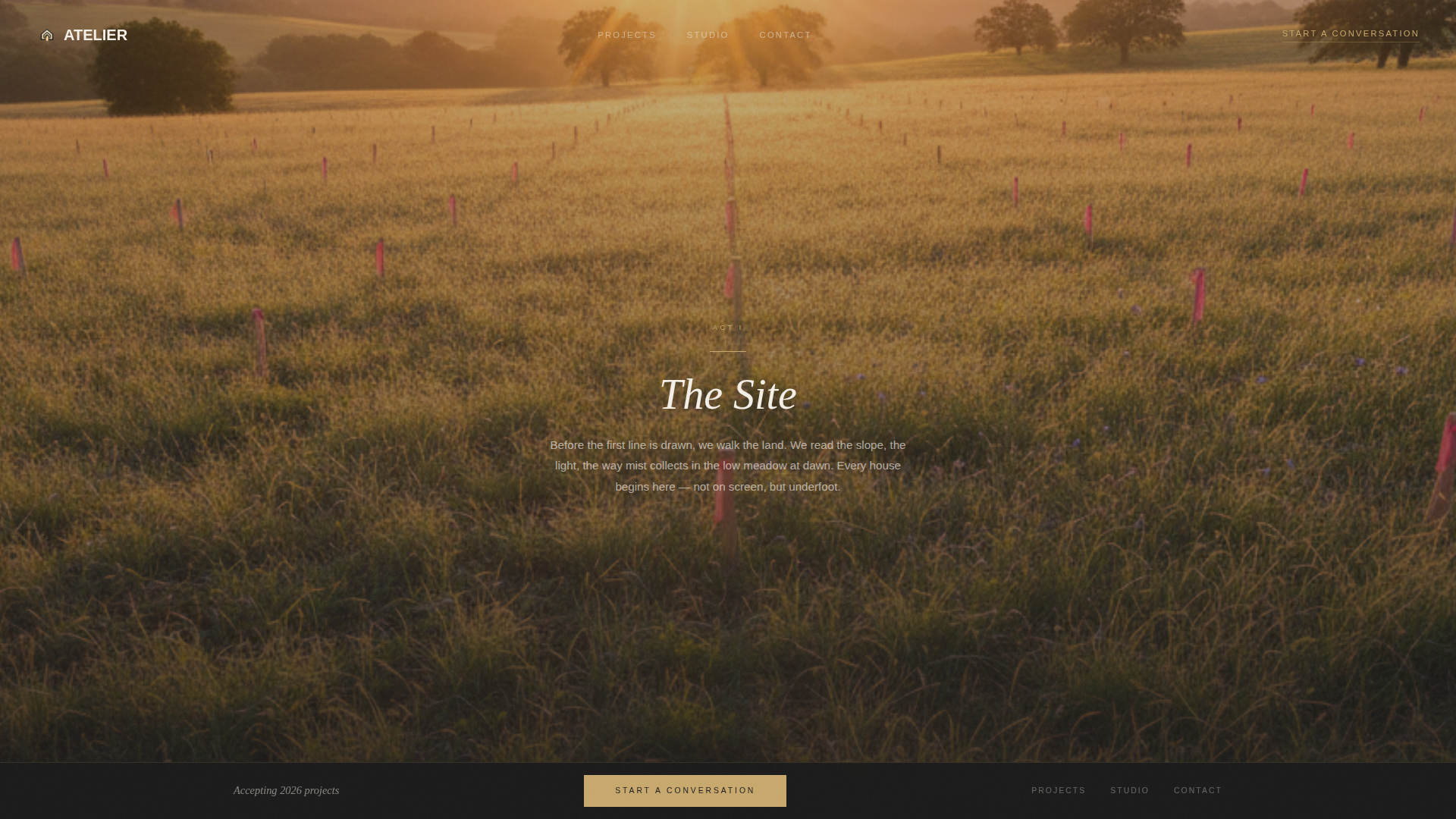 Craftsman Architecture Booking Website Template