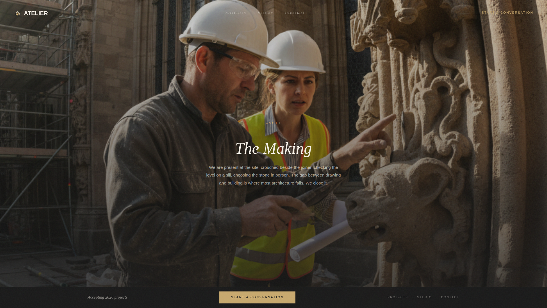 Craftsman Architecture Booking Website Template