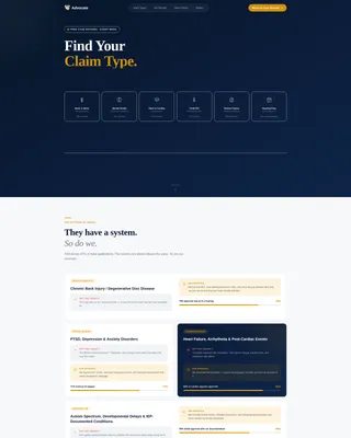 Advocate - Trusted Disability Benefits Landing Page Template