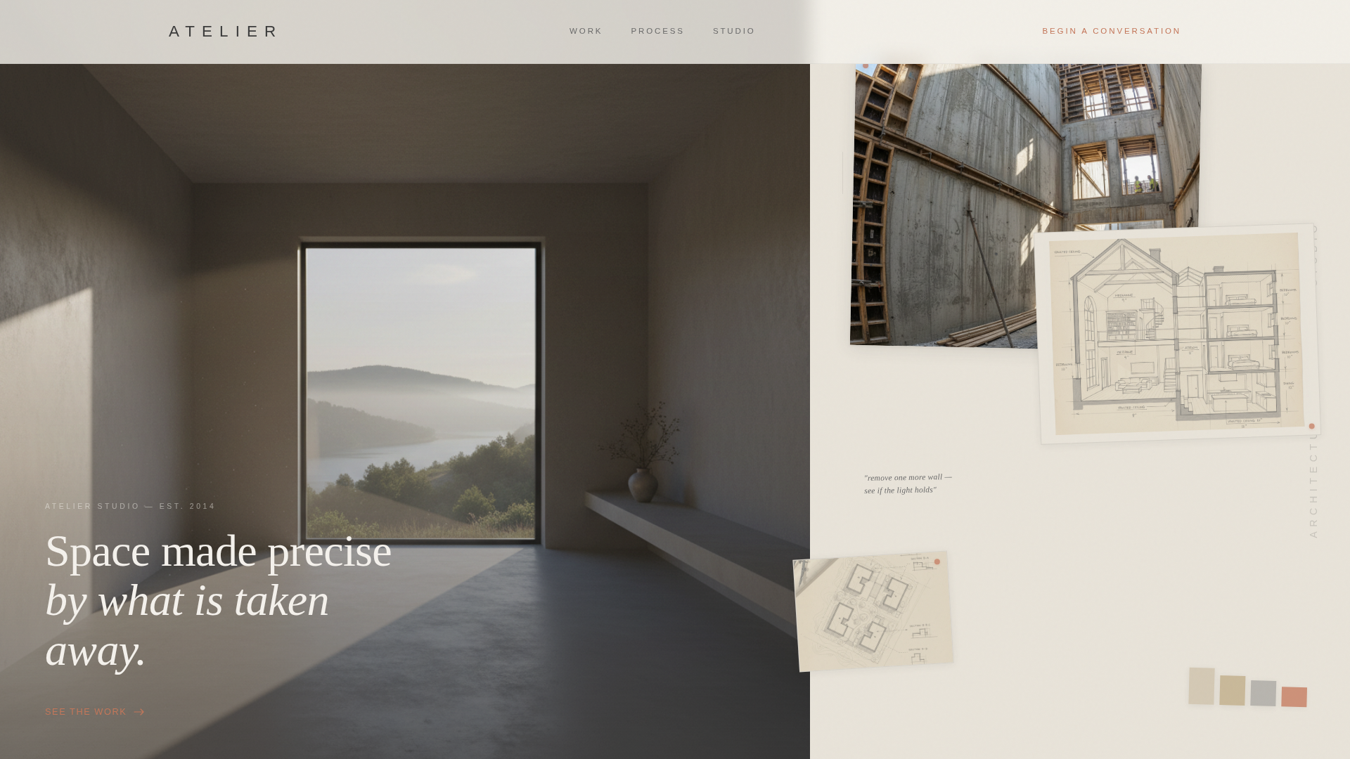 Minimalist Architecture Booking Website Template