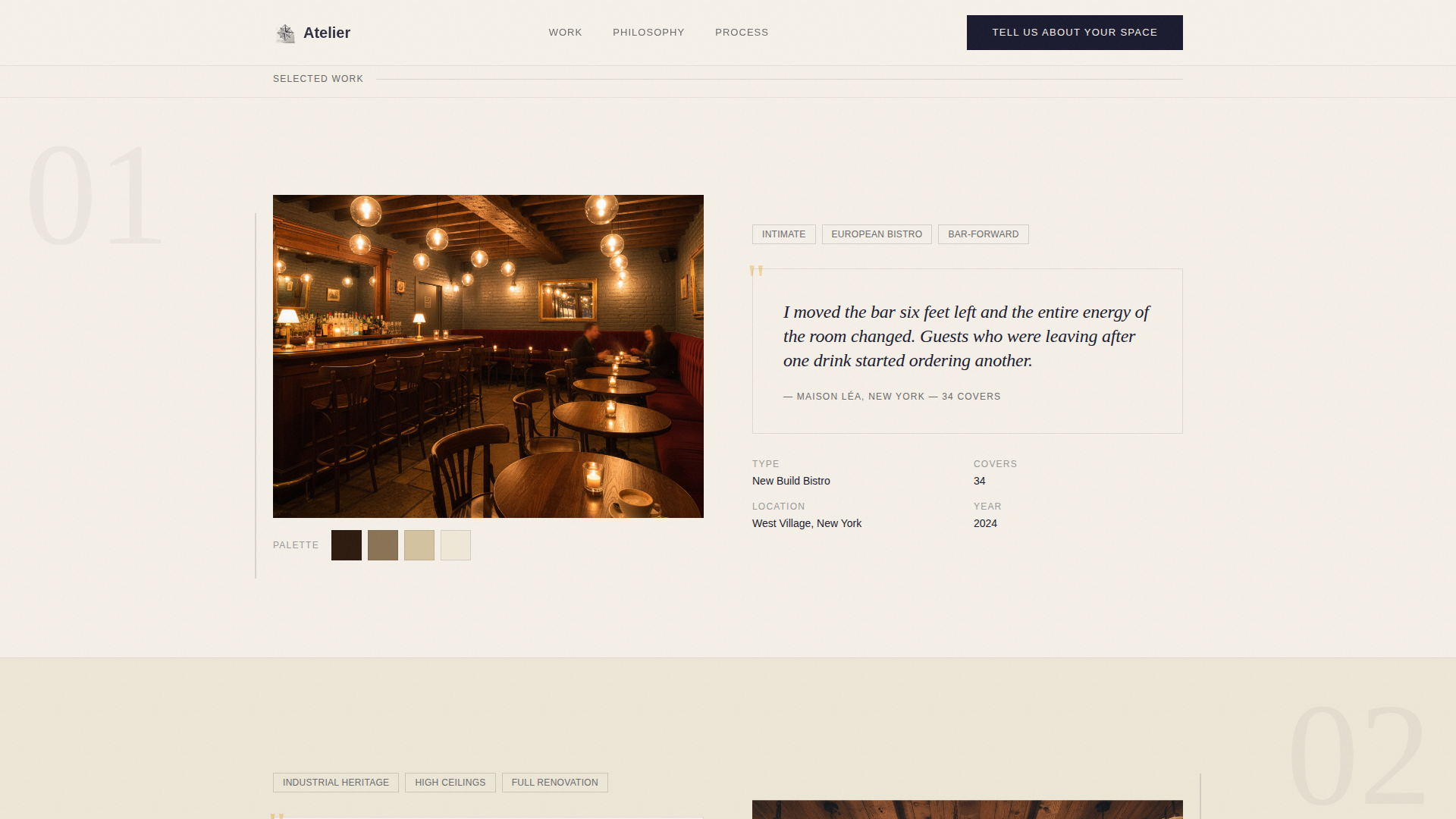 Hospitality & Restaurant Design Directory Website Template