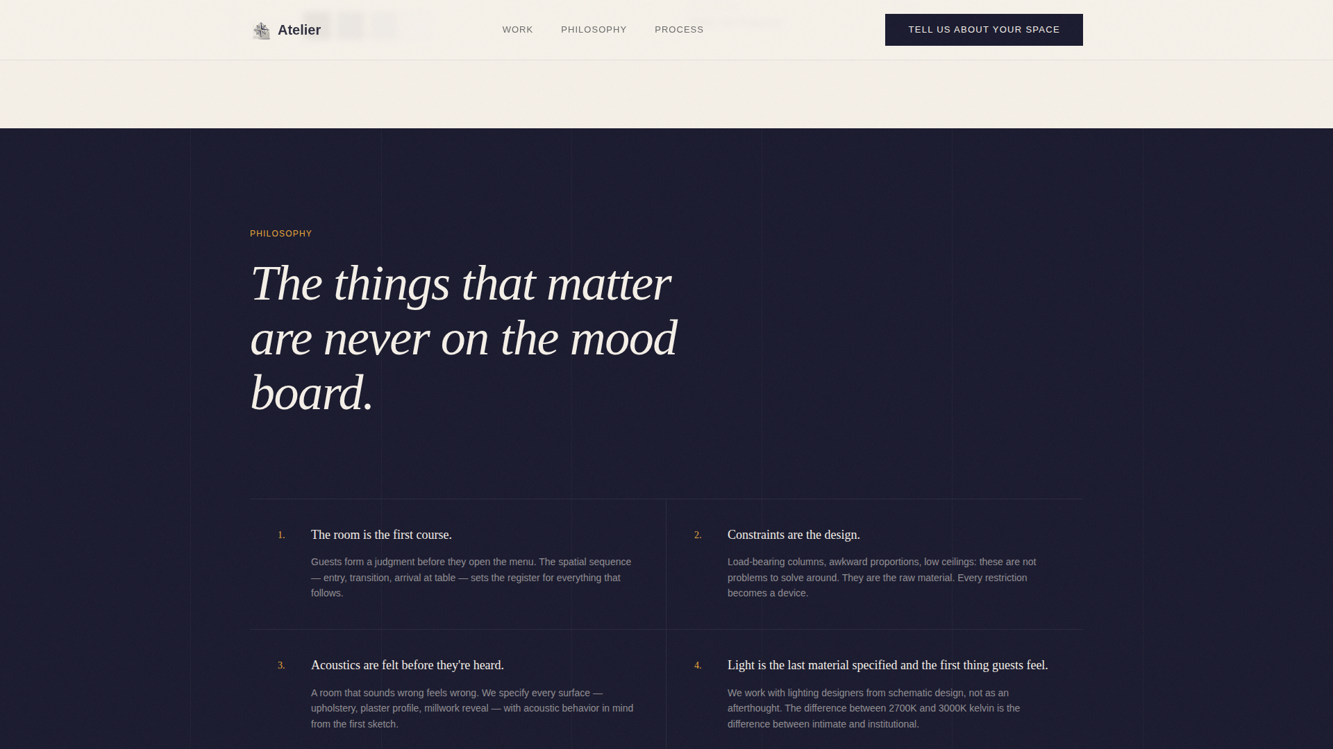 Hospitality & Restaurant Design Directory Website Template