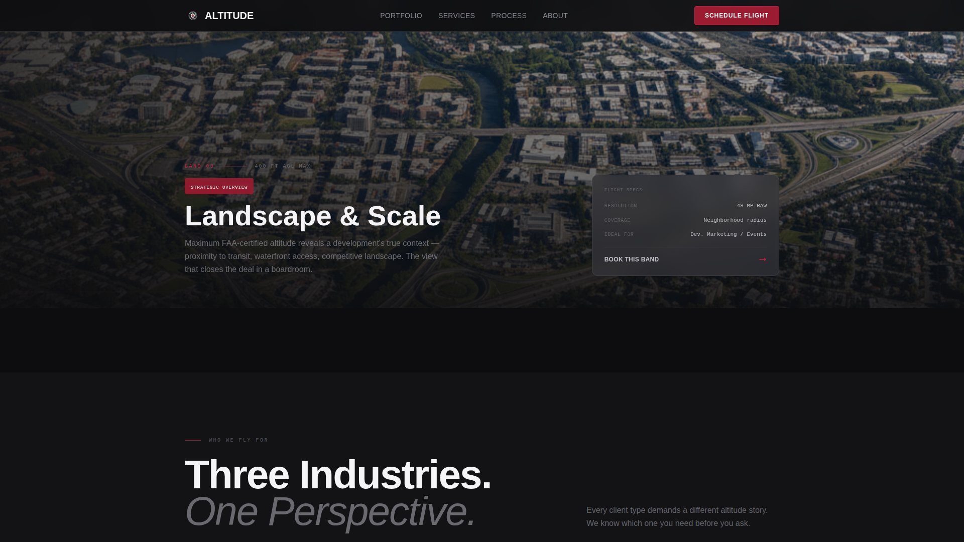 Altitude - Cinematic Aerial Landing Page Template