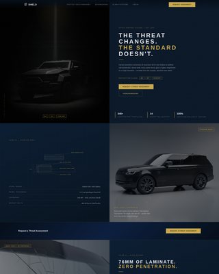 Shield - Precision Armored Vehicle Landing Page Template