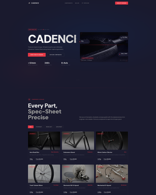Cadence - Precision Bicycle Landing Page Template