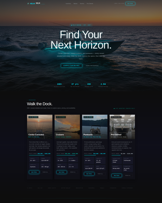 Helm - Cinematic Marina Landing Page Template