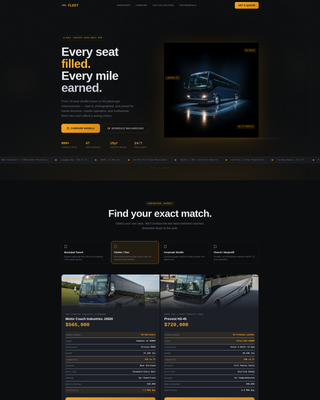 Fleet - Immersive Coach Landing Page Template