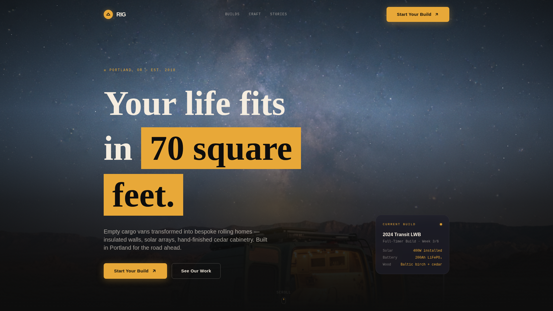 Wordpress Rv Relocation Templates Camper Van Conversion Gallery Landing Page Template