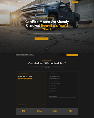 Bowtie - Certified Dealer Landing Page Template