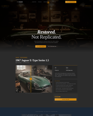 Chassis - Precision Restoration Landing Page Template