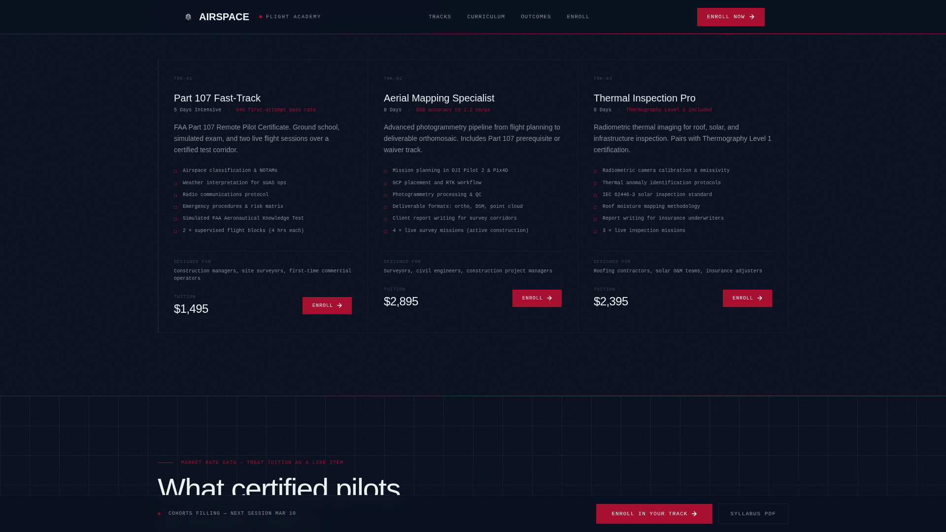 Airspace - Highstakes Dronetraining Landing Page Template