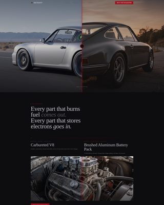 Retrofit - Electrifying EV Conversion Landing Page Template