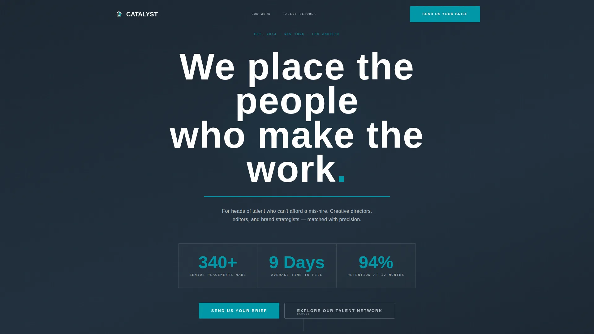 Creative Talent Recruiting | Free Website Template | Rocket