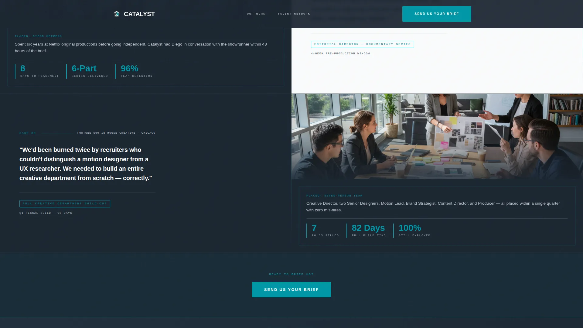 Creative Talent Recruiting | Free Website Template | Rocket