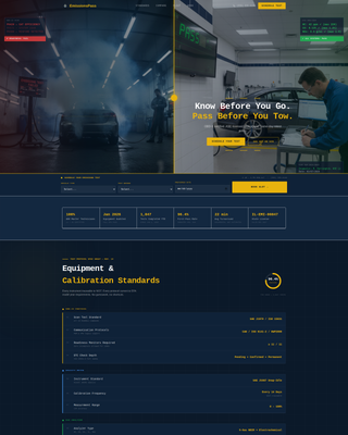Advanced Vehicle Inspection & Testing Appointment Booking Website Template